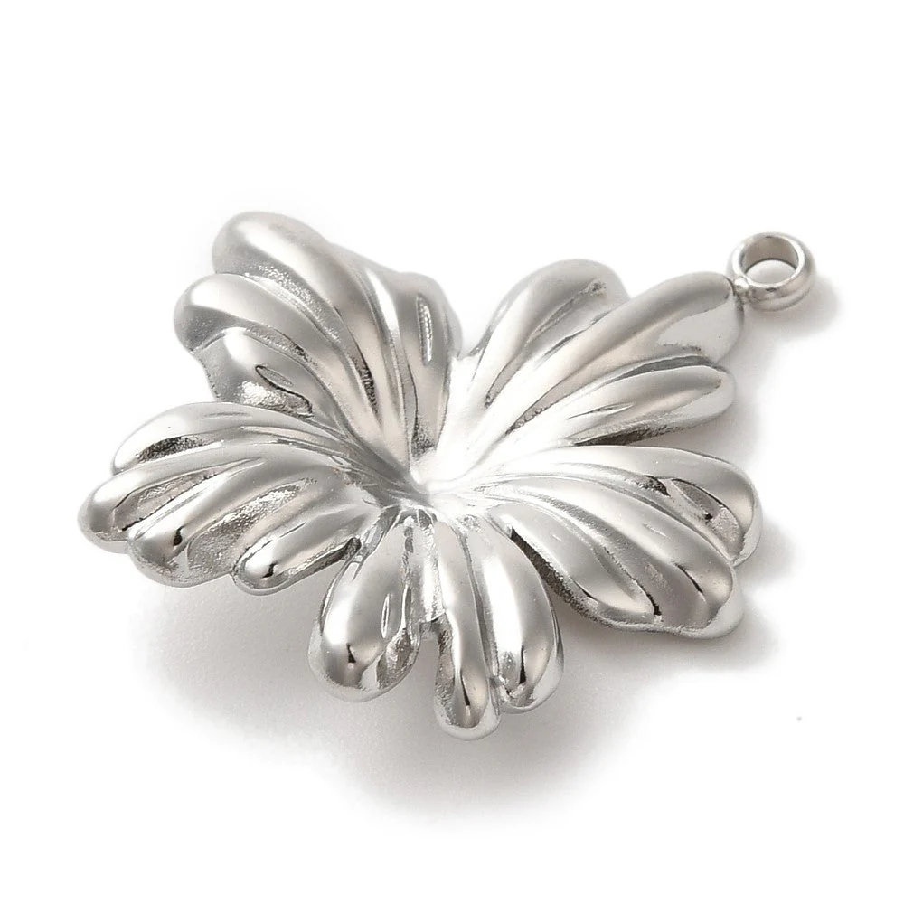 Bedel bloem zilver RVS zilver 28mm - per stuk - Image 2