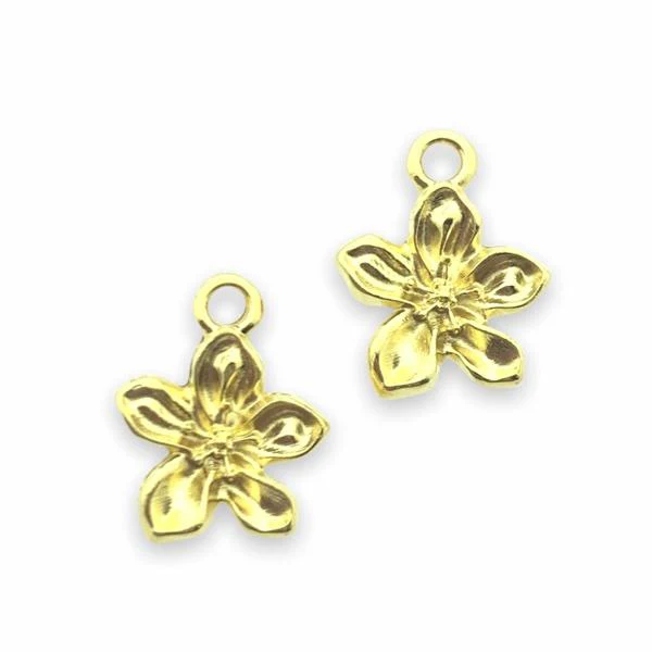 Bedel bloem organic Goud 24kr DQ 11x13mm