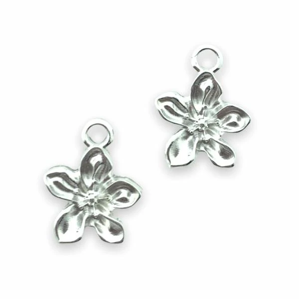 Bedel bloem organic Shiny silver DQ 11x13mm