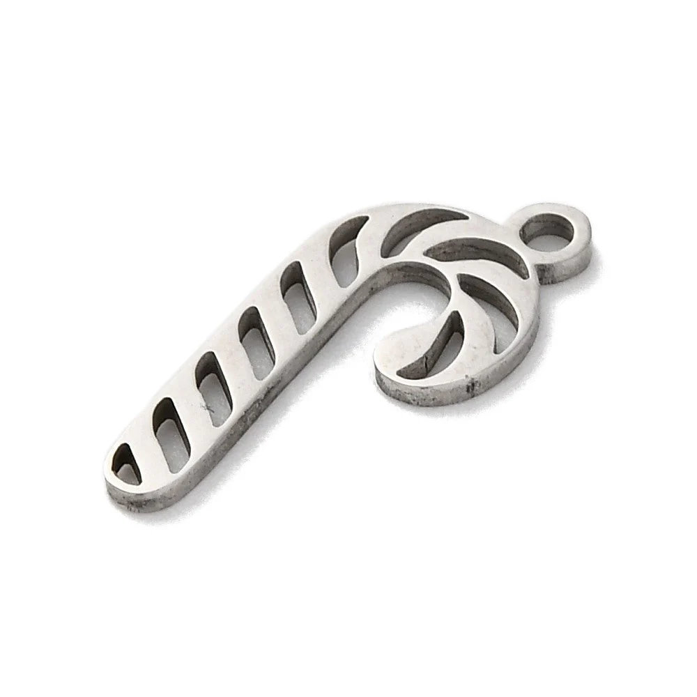 Bedel Candy Cane RVS zilver 17x7mm - per stuk - Image 2