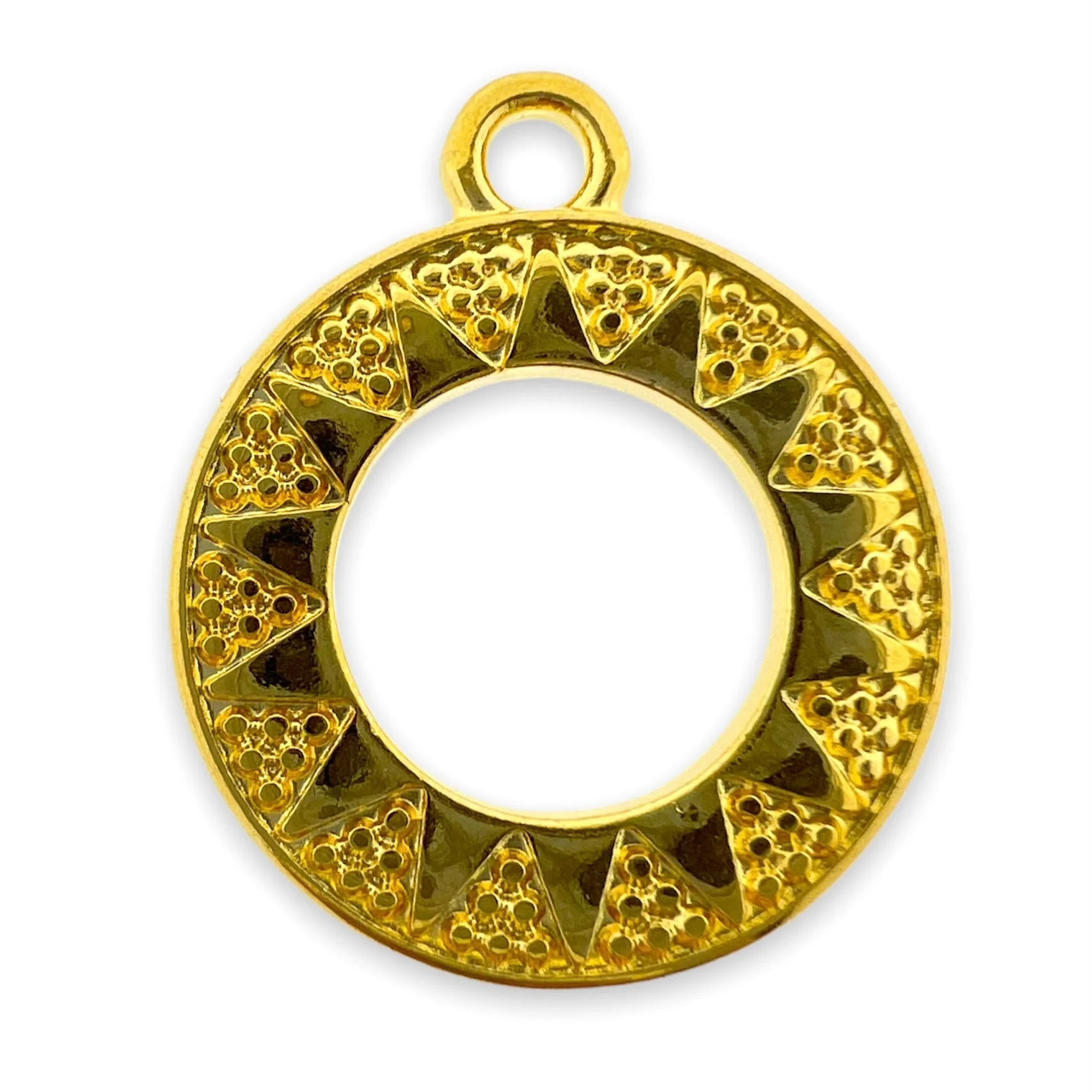 Bedel cirkel Goud 24K DQ 20x24mm