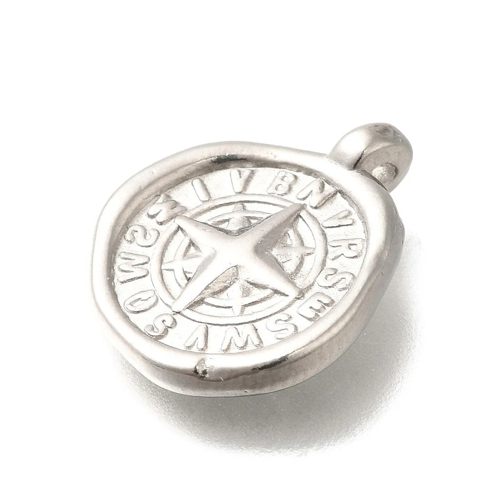 Bedel Compas RVS zilver 18x15mm - per stuk - Image 2