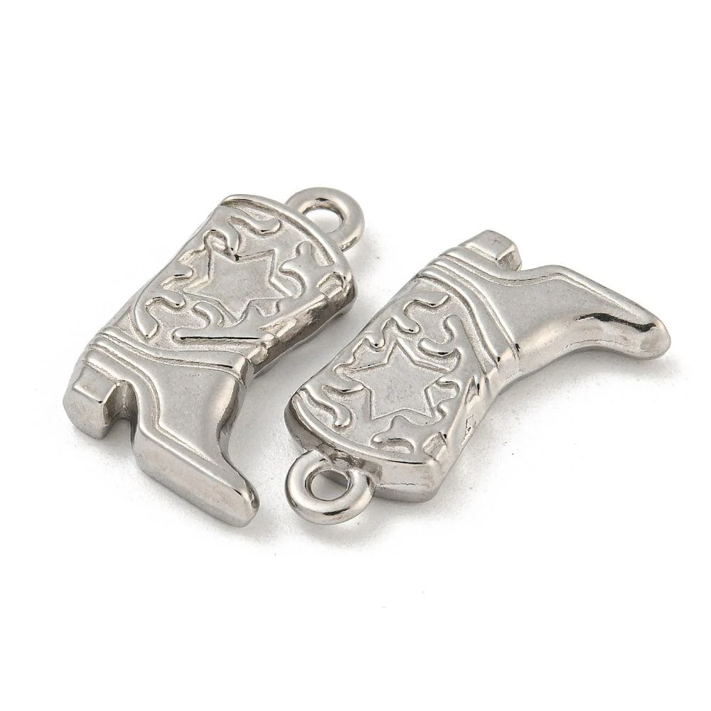 Bedel cowboylaars zilver RVS 20x13mm