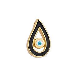 Bedel druppel oog zwart 24K goud 18mm