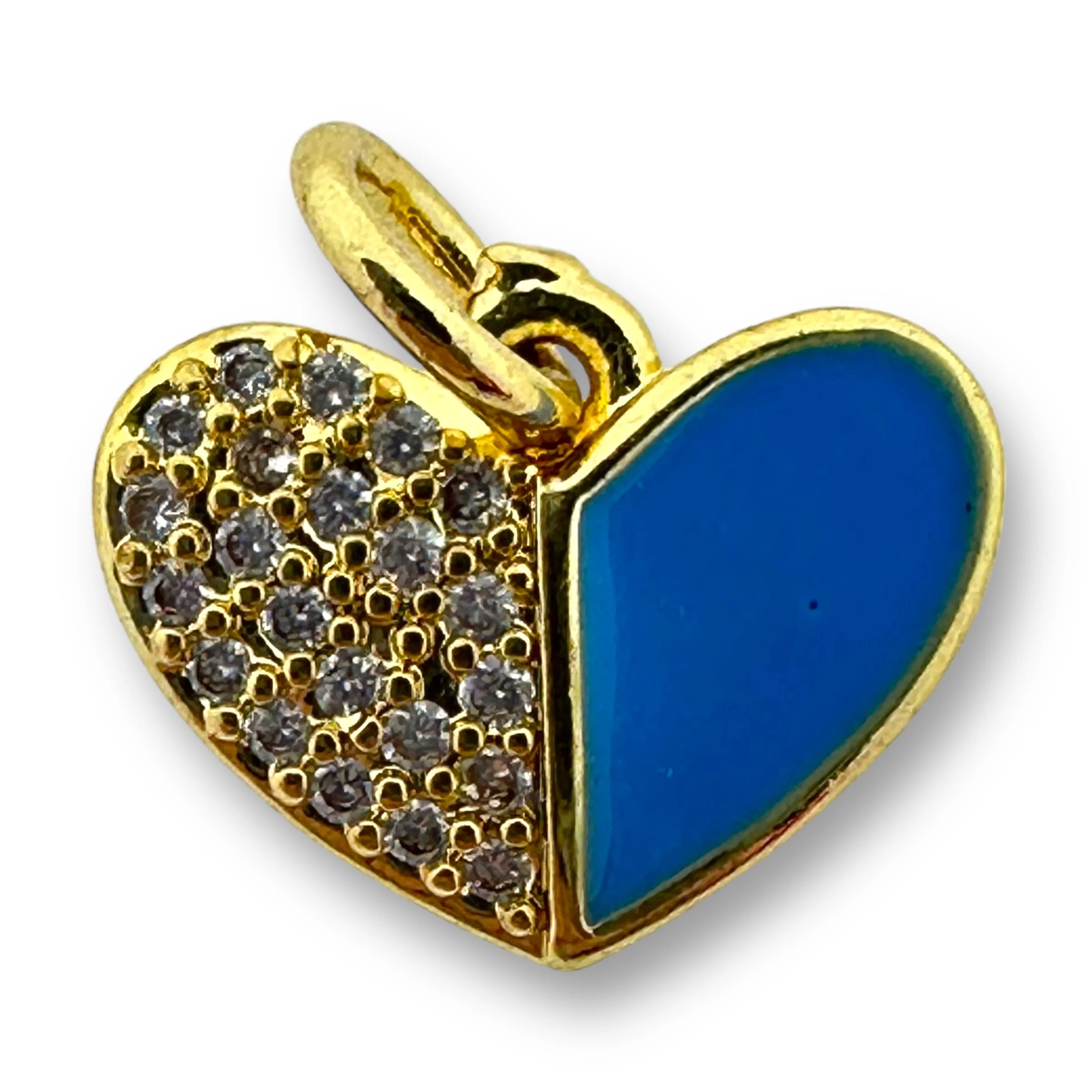 Bedel emaille hartje 18K gold plated 10x12mm - Image 4