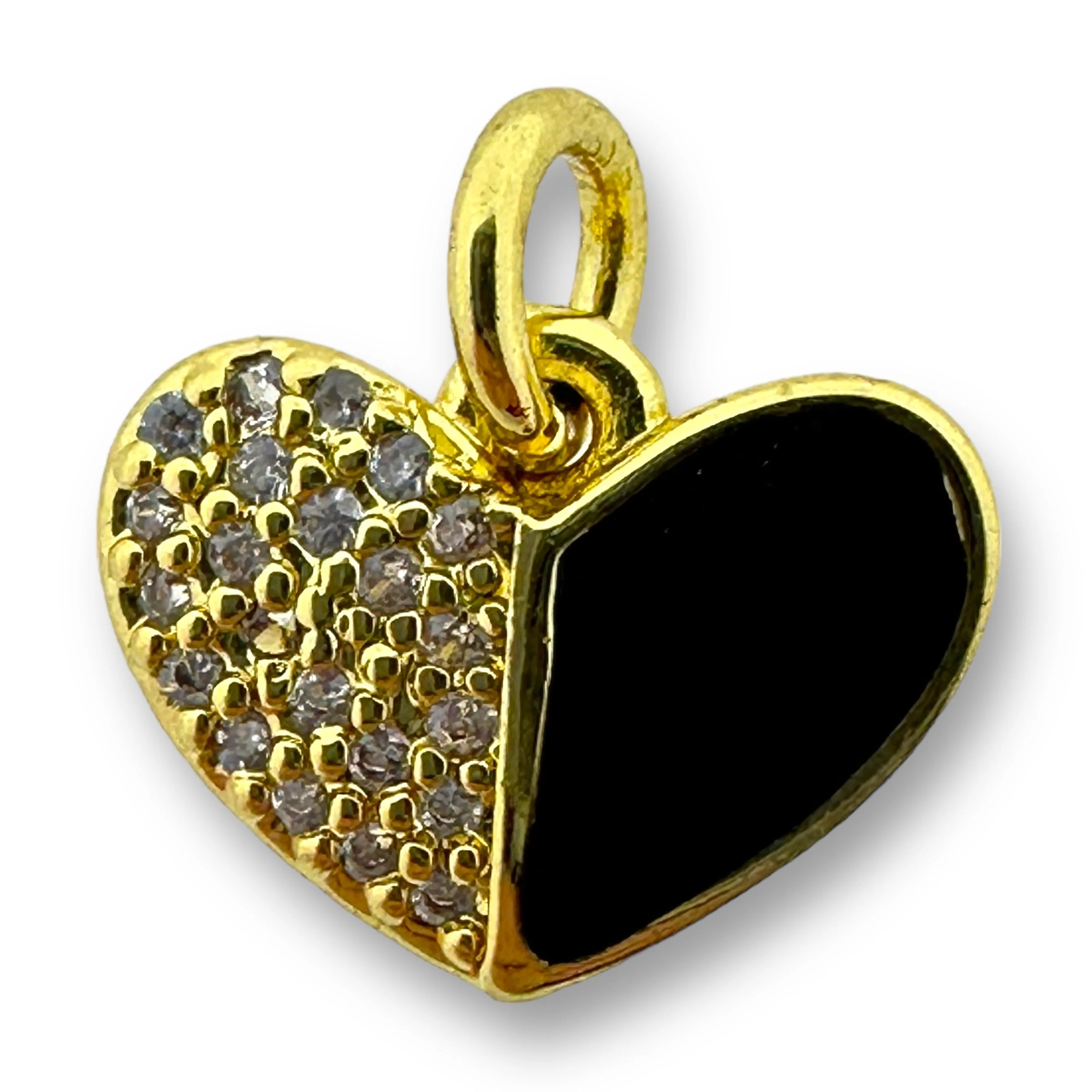 Bedel emaille hartje 18K gold plated 10x12mm - Image 6