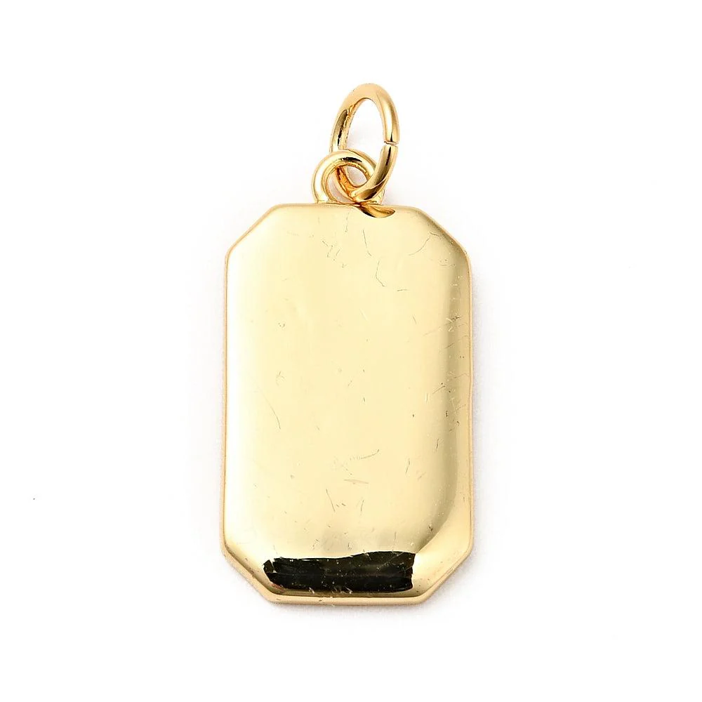 Bedel emaille tarot maan goud 19x10mm - Image 2