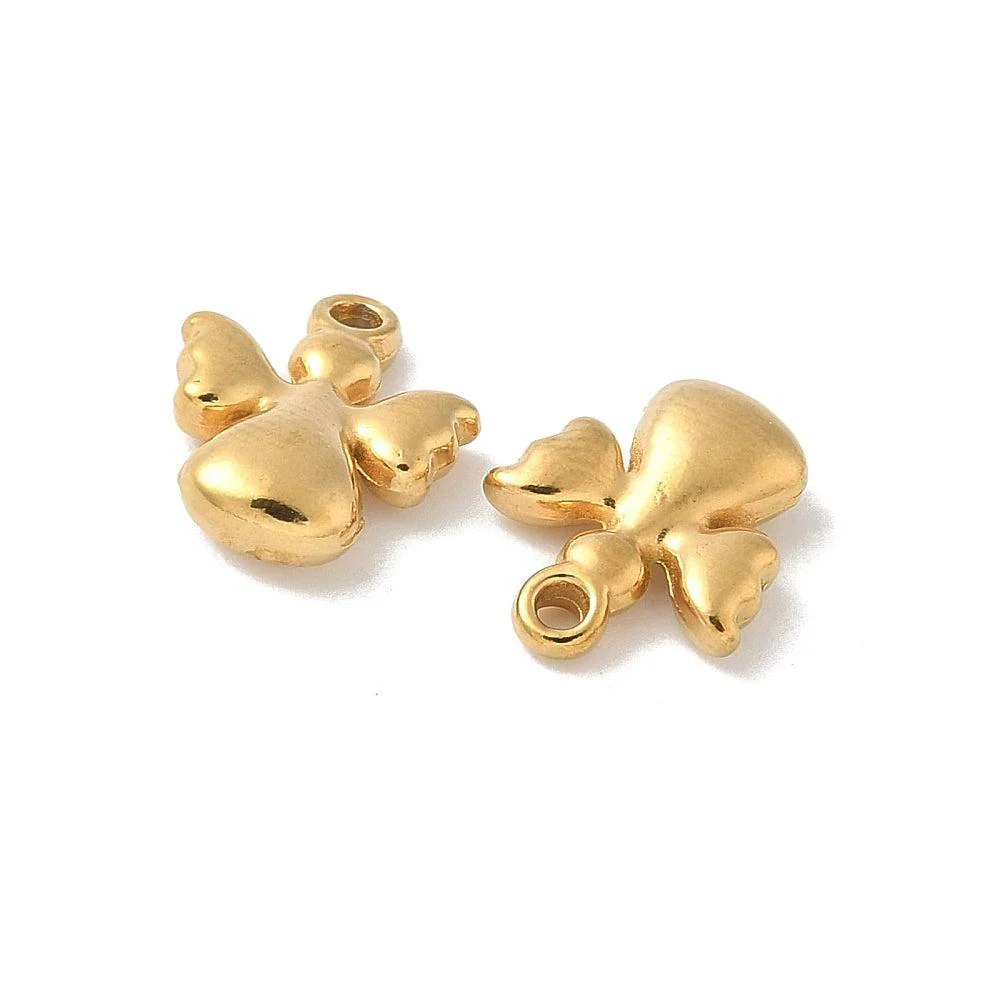 Bedel engeltje 18K RVS goud 13mm - per stuk - Image 2