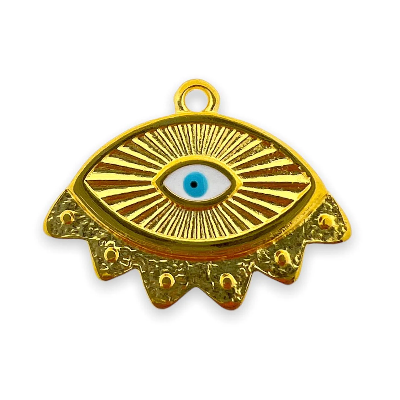 Bedel evil eye Goud 24K DQ 24x18mm