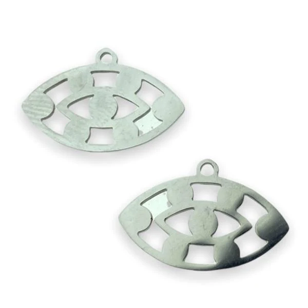 Bedel eye RVS zilver 12x17mm