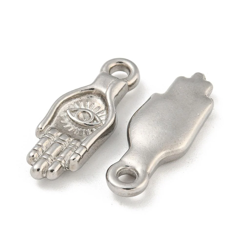 Bedel handpalm zilver 18K 25x9mm