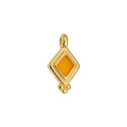 Bedel hanger oranje 24K goud DQ 9mm