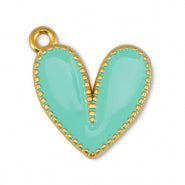 Bedel hart mint-Goud DQ 16x19mm