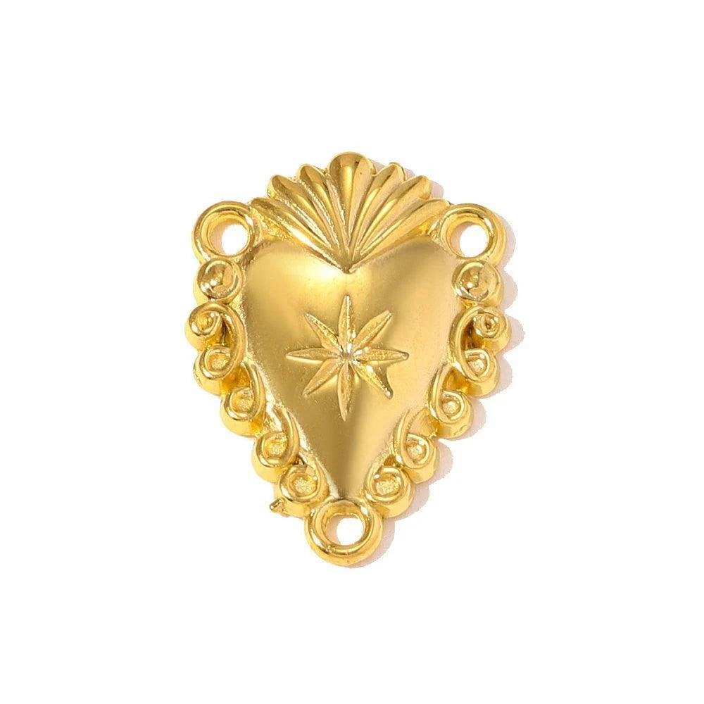 Bedel hart RVS 18K Gold plated 20mm - per stuk - Image 2