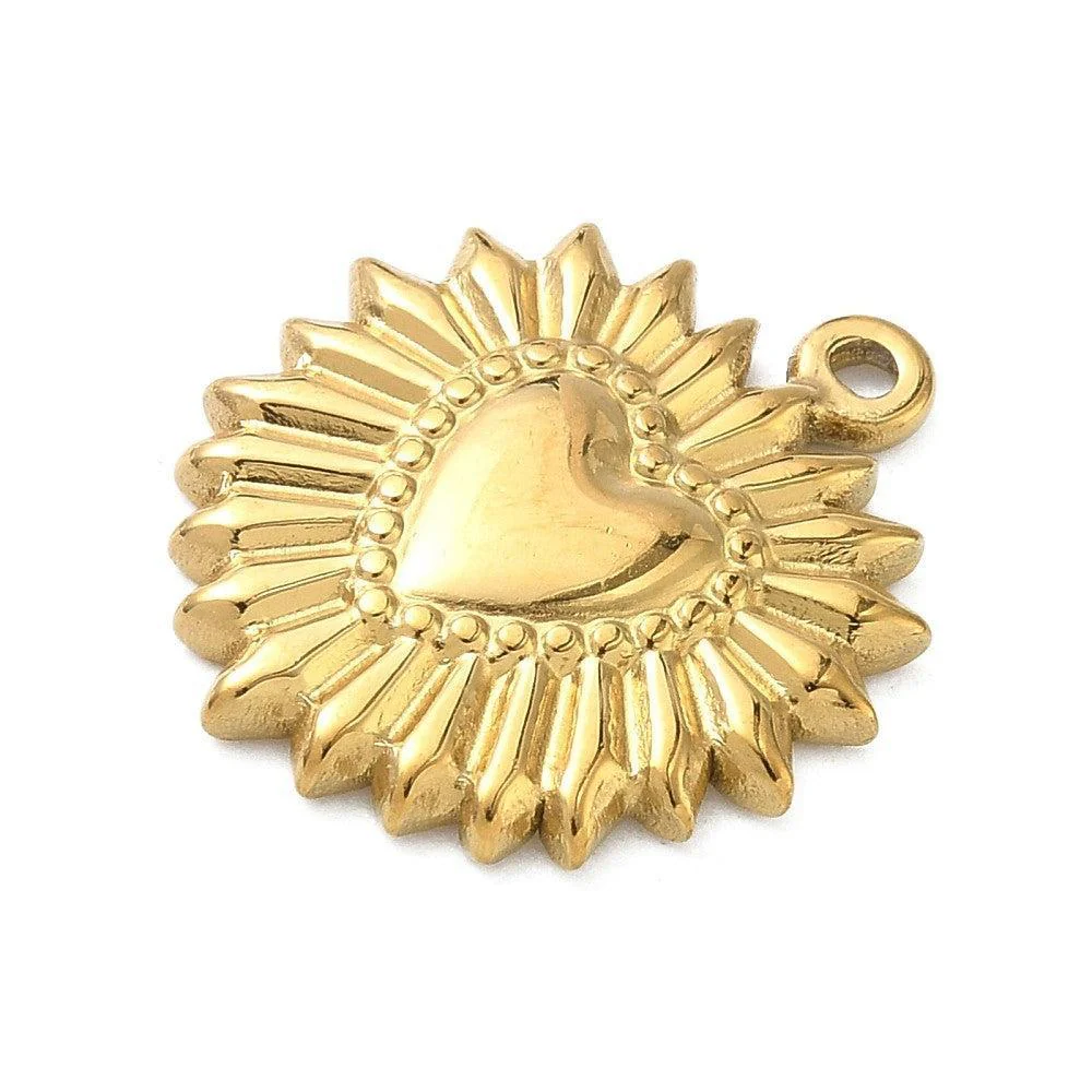 Bedel hart RVS 18K Gold plated 23mm - per stuk - Image 2