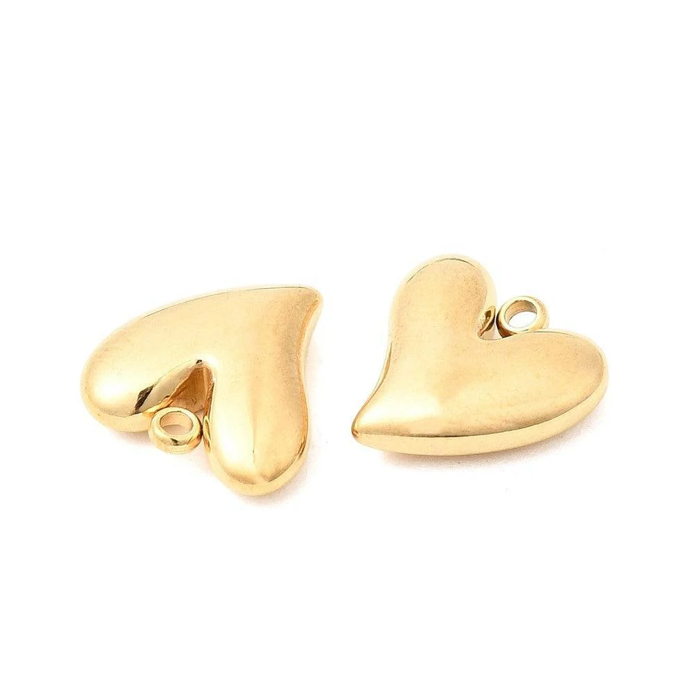 Bedel hart RVS goud 14mm - per stuk - Image 2