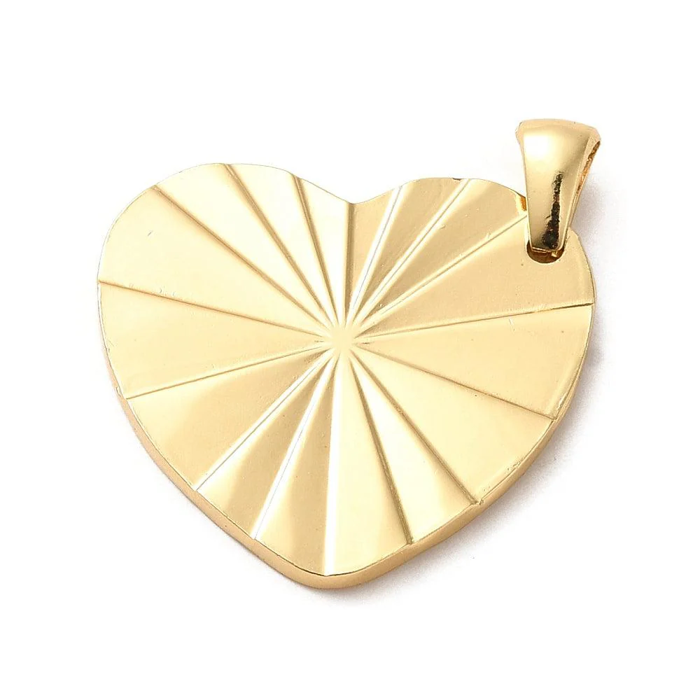 Bedel hart RVS goud 22x25mm- per stuk