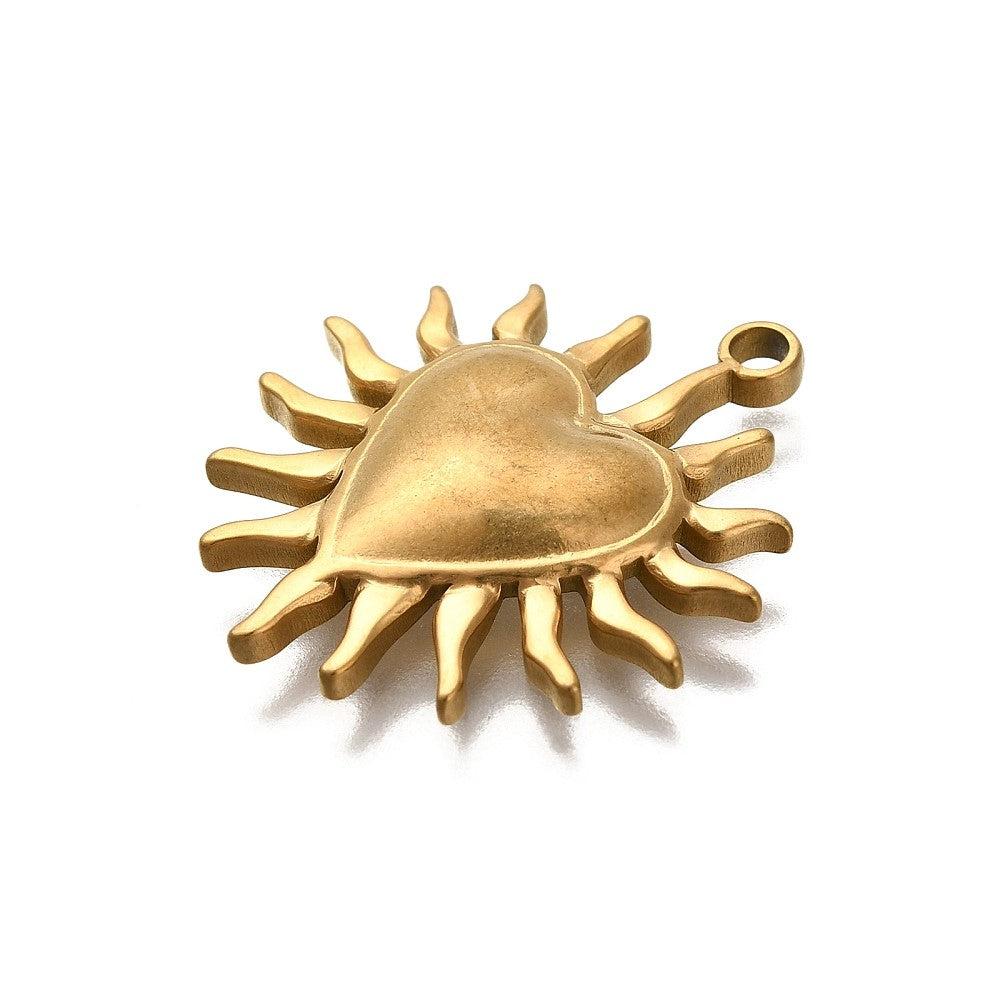 Bedel hart RVS goud 27x24mm - per stuk - Image 2