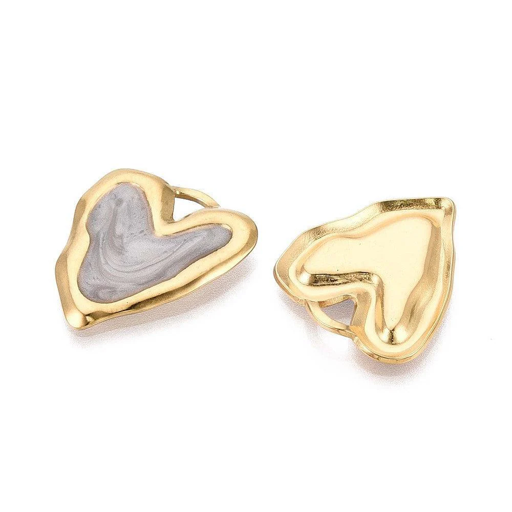 Bedel Hart RVS Goud / Lichtgrijs 26mm - per stuk - Image 2