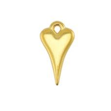Bedel hartje Goud DQ 15x9mm