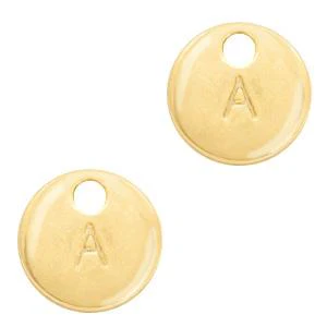 Bedel initial letter A Goud 10mm