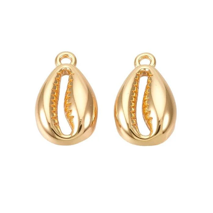 Bedel kaurischelpje Stainless steel 18k Goud 13mm