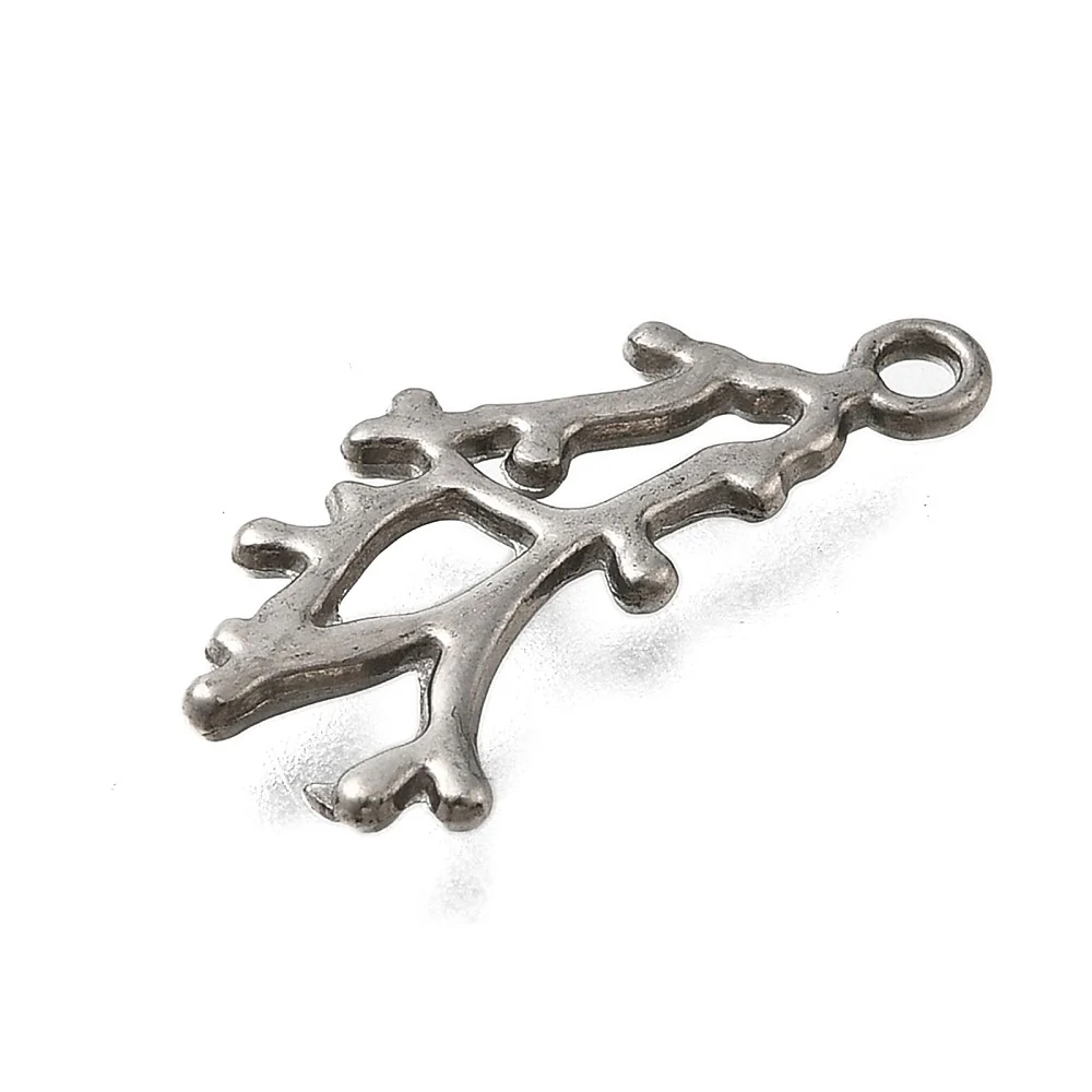 Bedel Koraaltak zilver RVS 21x12mm - per stuk - Image 2