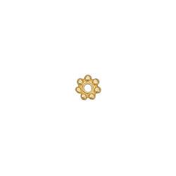 Bedel kraal bloem 24K goud DQ 5mm