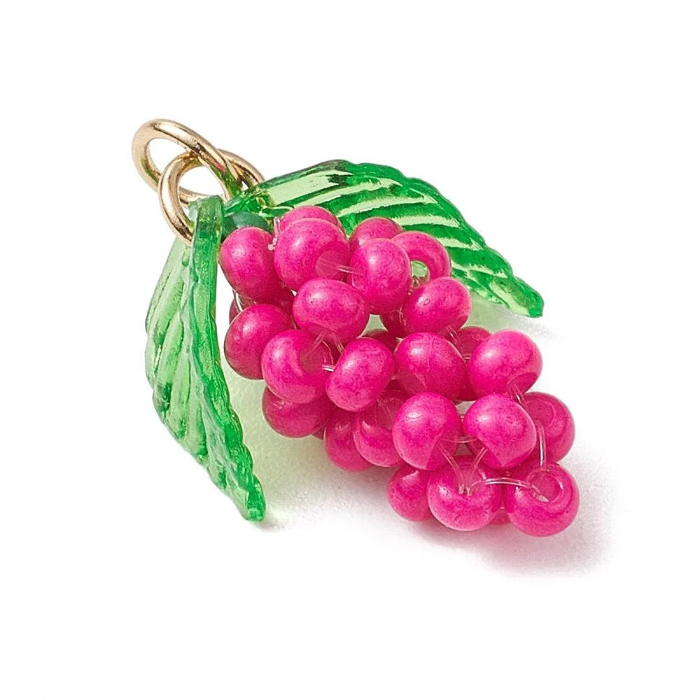 Bedel kralen fruit roze goud 14,5mm- per stuk - Image 2