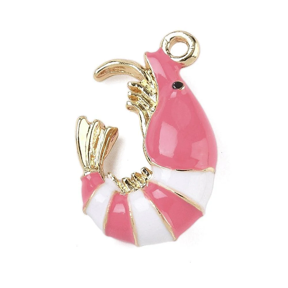 Bedel rivierkreeft roze/goud 19mm - per stuk