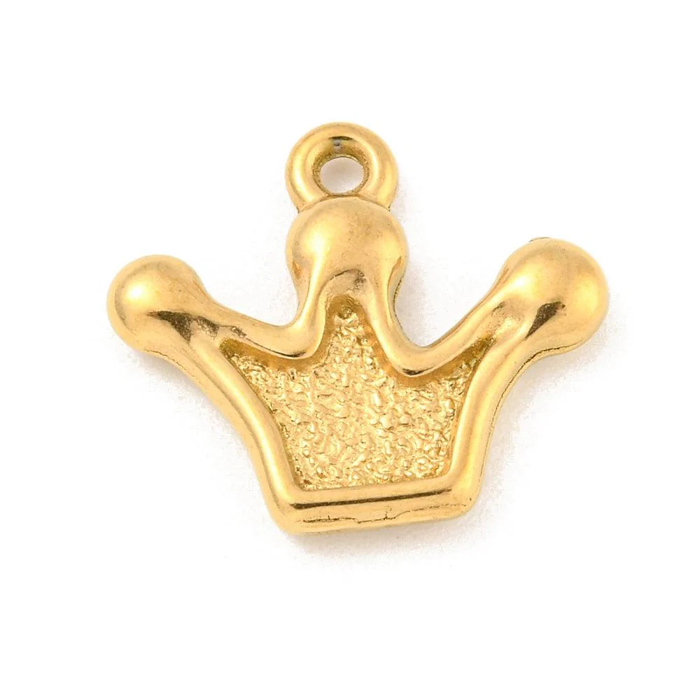 Bedel kroon goud RVS 18K 15x17mm