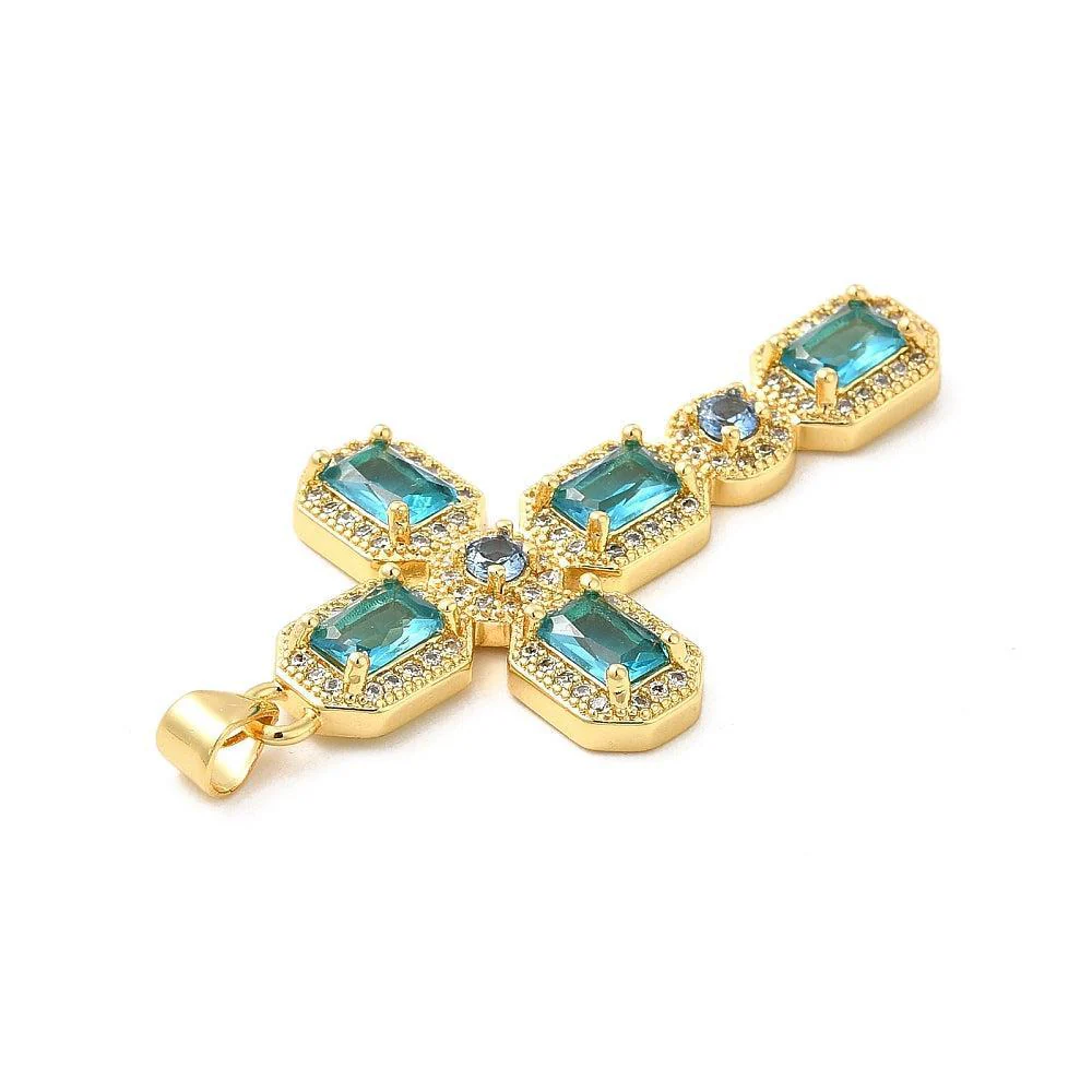 Bedel kruis Zirconia 18K Gold Plated 46mm - per stuk - Image 3