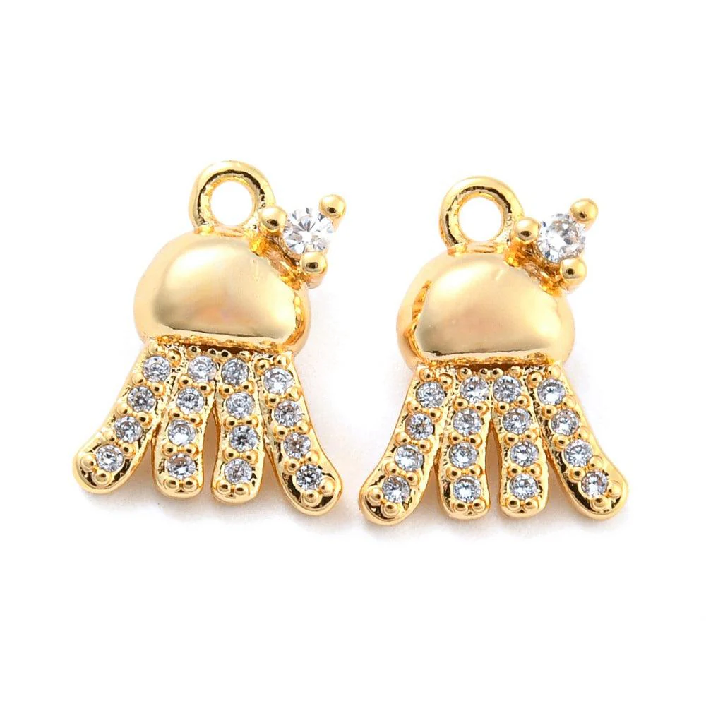Bedel kwal zirconia 18K Goud 12mm - per stuk
