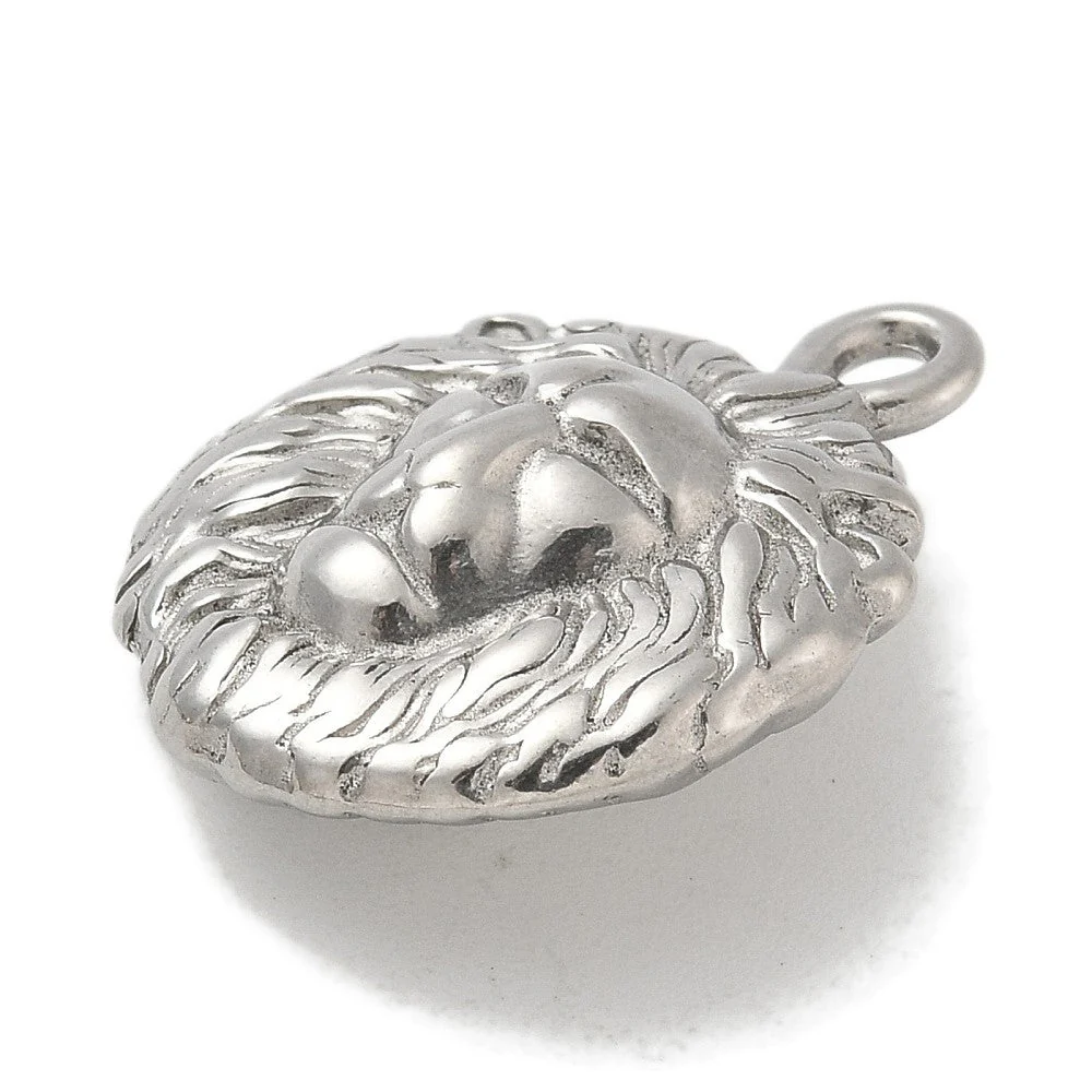 Bedel Leeuw RVS zilver 24x19mm - per stuk - Image 2