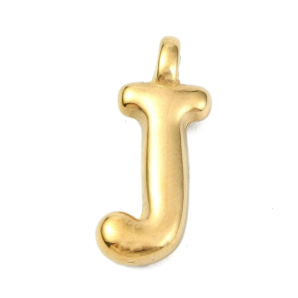 Bedel letter Bubble alfabet A-Z RVS 18K goud 19x13mm - Image 11