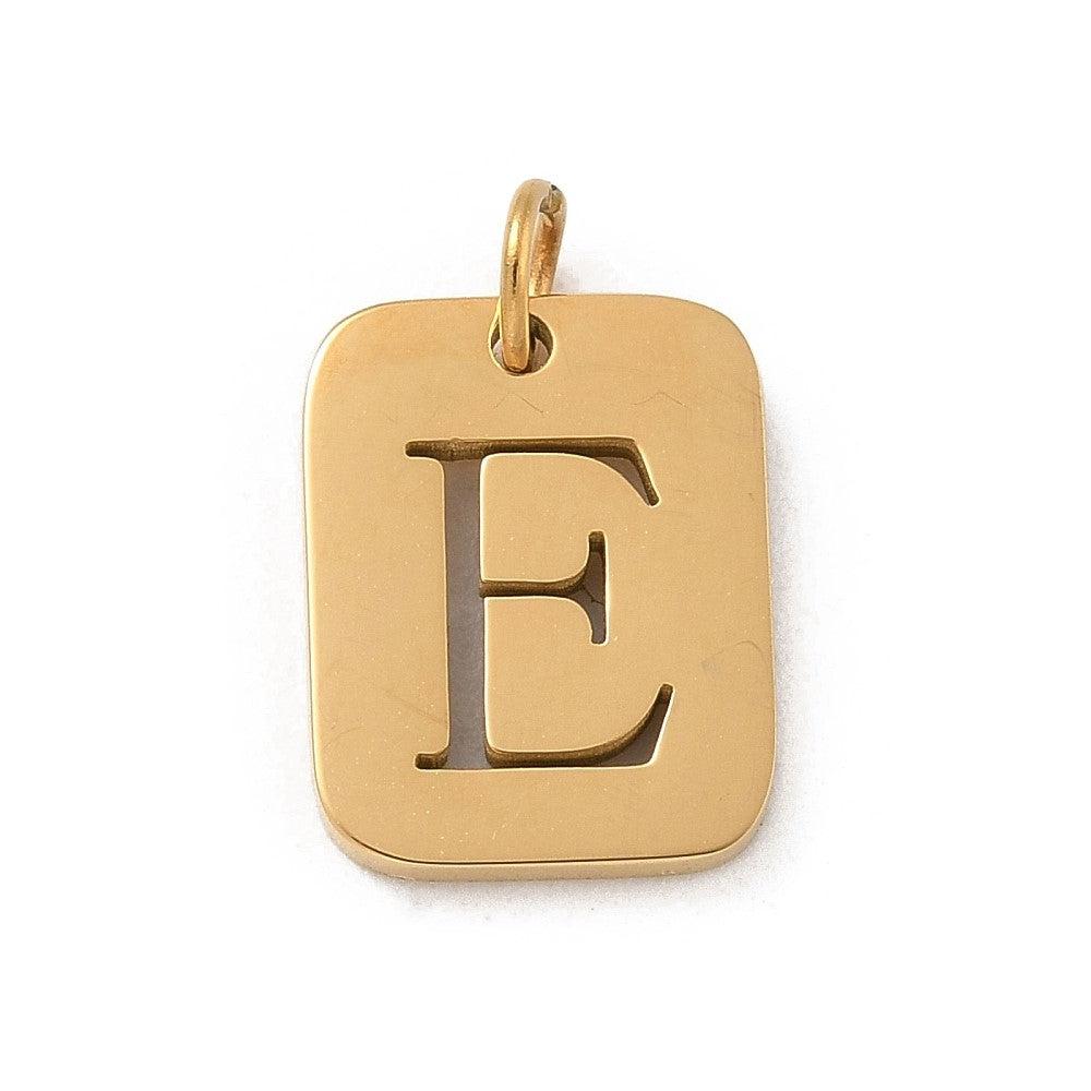Bedel letter alfabet A-Z RVS goud 12x9mm - per stuk - Image 24