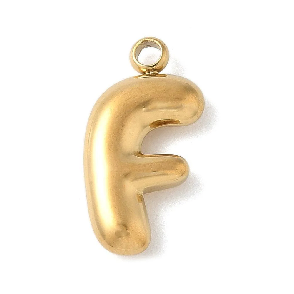 Bedel letter alfabet A-Z RVS goud ±17mm - per stuk - Image 10