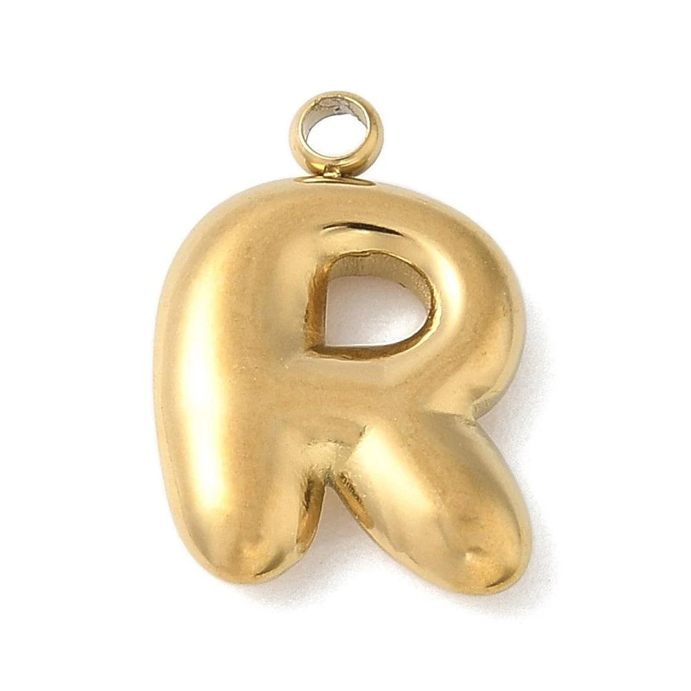 Bedel letter alfabet A-Z RVS goud ±17mm - per stuk - Image 20