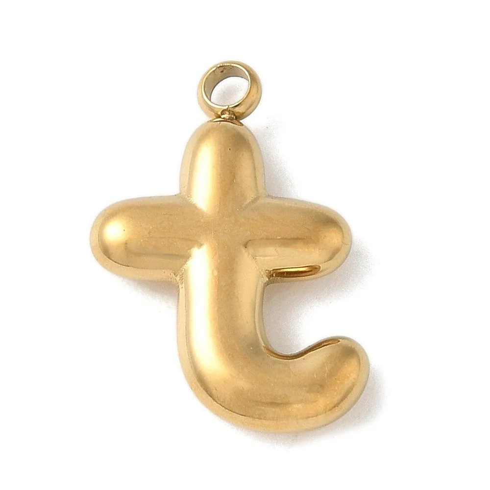 Bedel letter alfabet A-Z RVS goud ±17mm - per stuk - Image 22