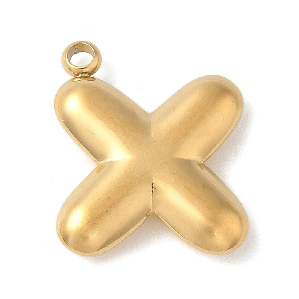 Bedel letter alfabet A-Z RVS goud ±17mm - per stuk - Image 25