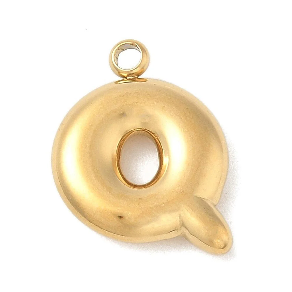 Bedel letter alfabet A-Z RVS goud ±17mm - per stuk - Image 27