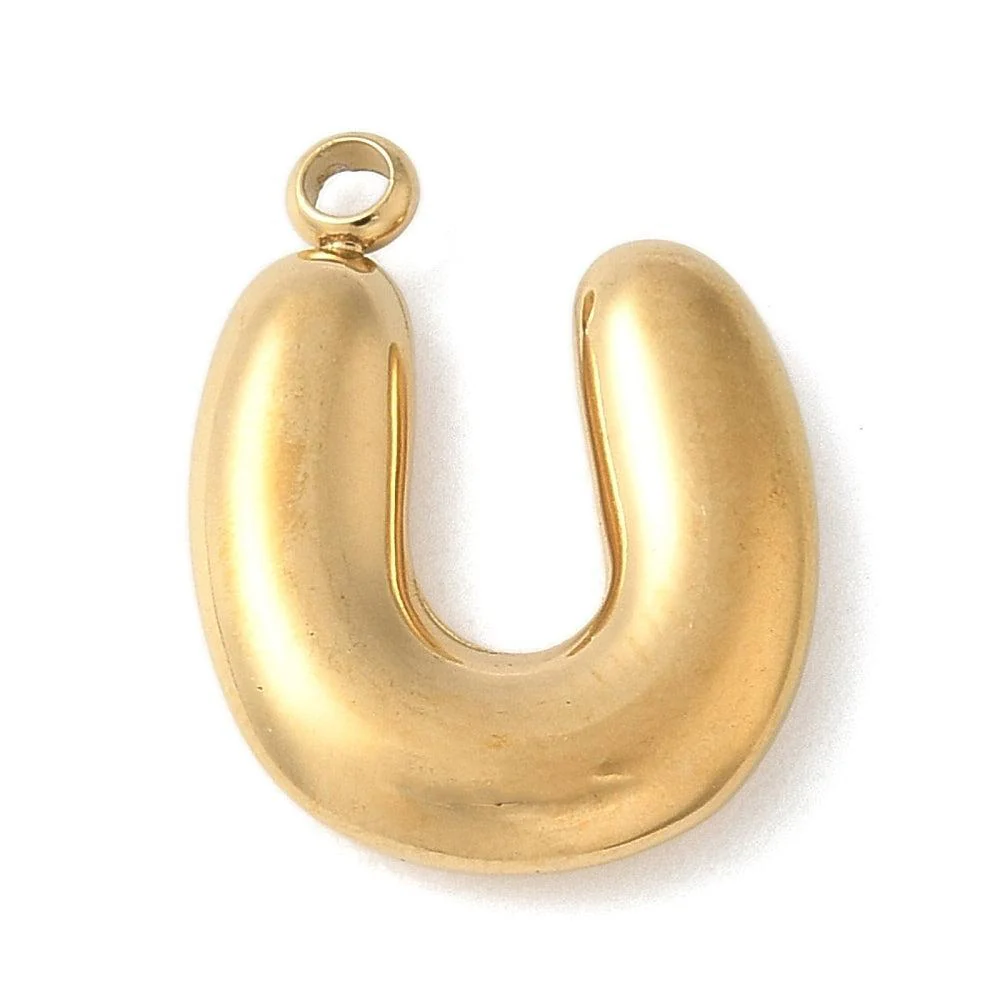 Bedel letter alfabet A-Z RVS goud ±17mm - per stuk - Image 29