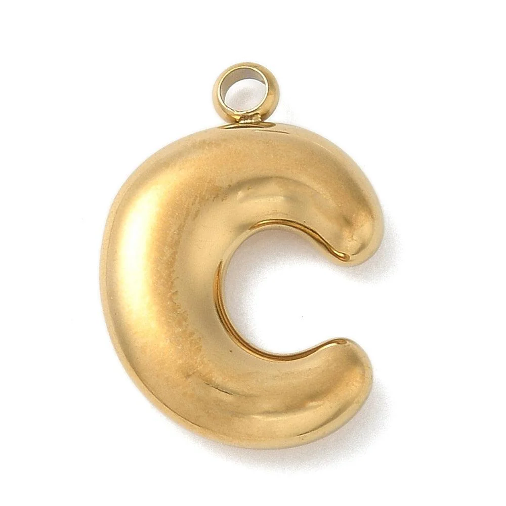 Bedel letter alfabet A-Z RVS goud ±17mm - per stuk - Image 7