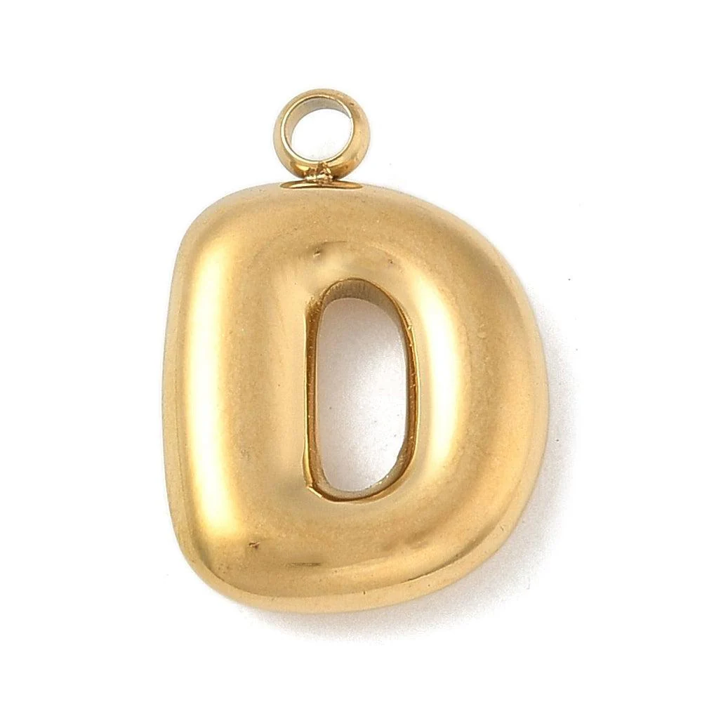 Bedel letter alfabet A-Z RVS goud ±17mm - per stuk - Image 8