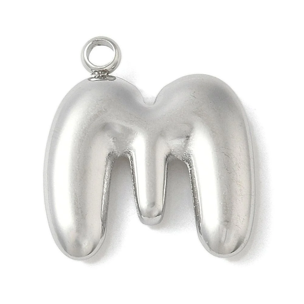 Bedel letter alfabet A-Z RVS zilver ±17mm - per stuk - Image 11