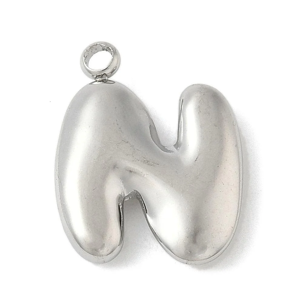 Bedel letter alfabet A-Z RVS zilver ±17mm - per stuk - Image 12