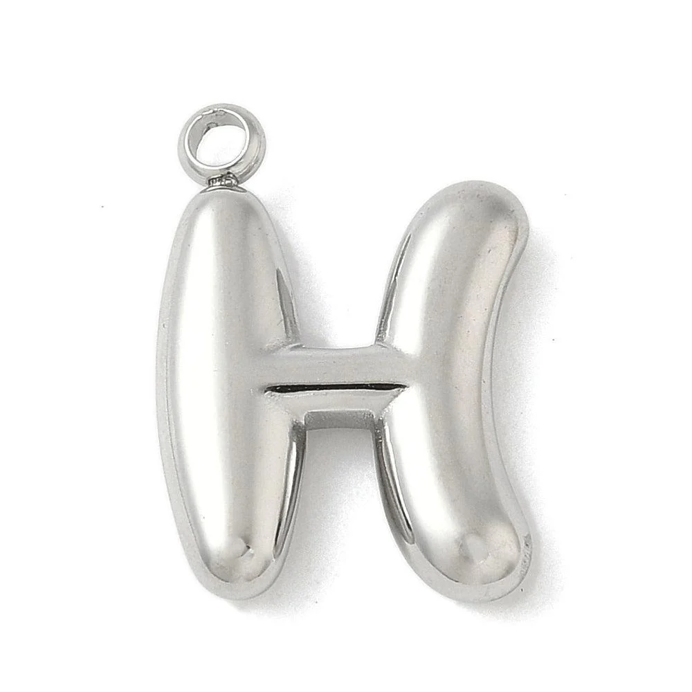 Bedel letter alfabet A-Z RVS zilver ±17mm - per stuk - Image 17