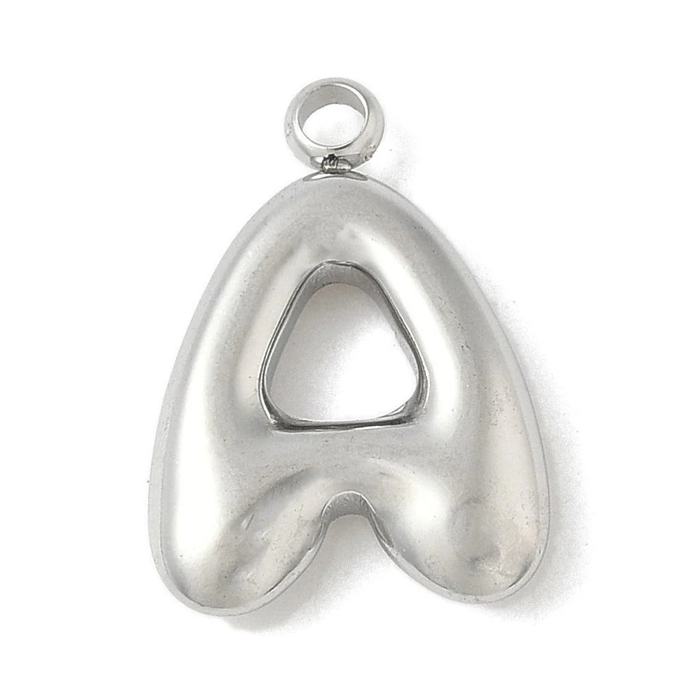 Bedel letter alfabet A-Z RVS zilver ±17mm - per stuk - Image 2