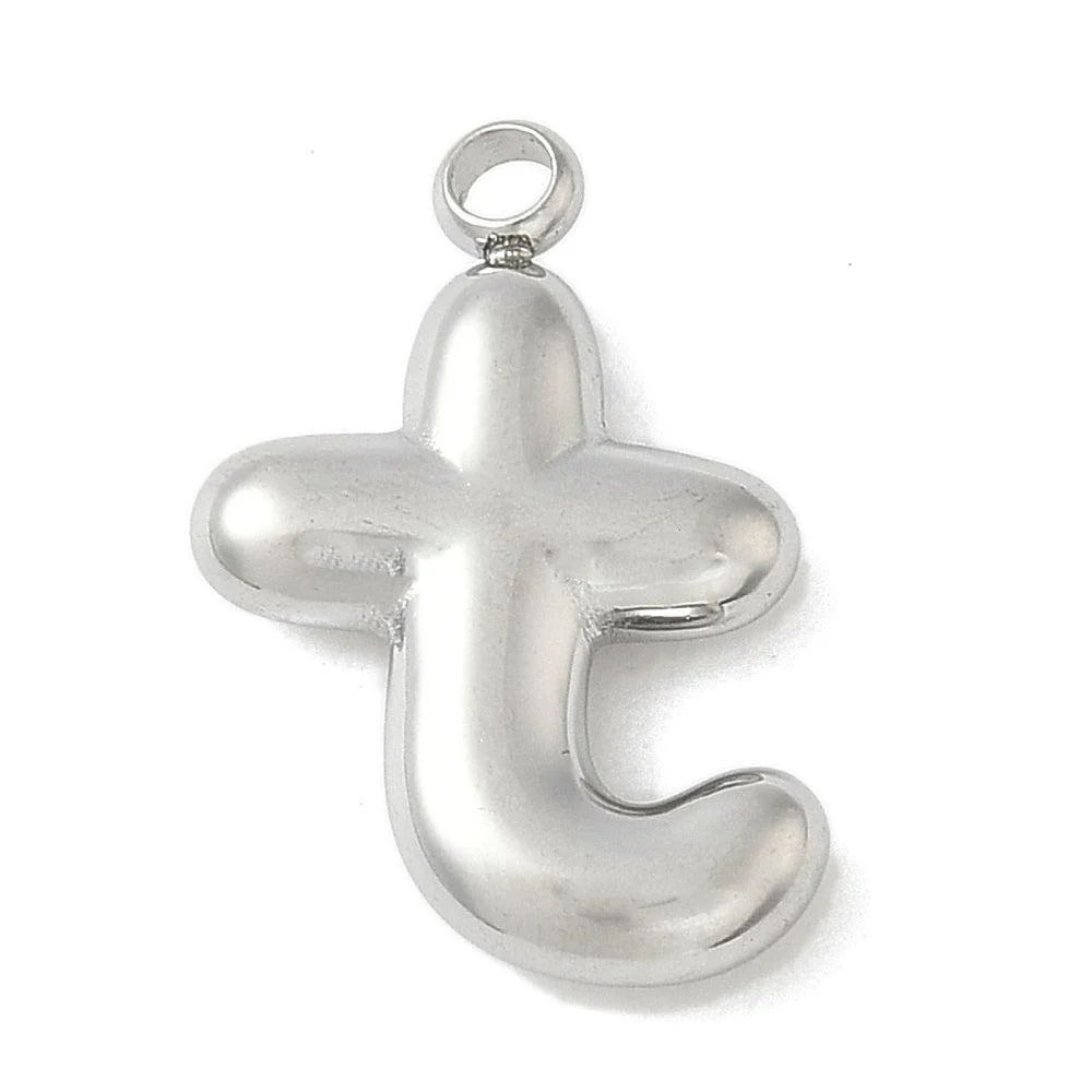 Bedel letter alfabet A-Z RVS zilver ±17mm - per stuk - Image 21