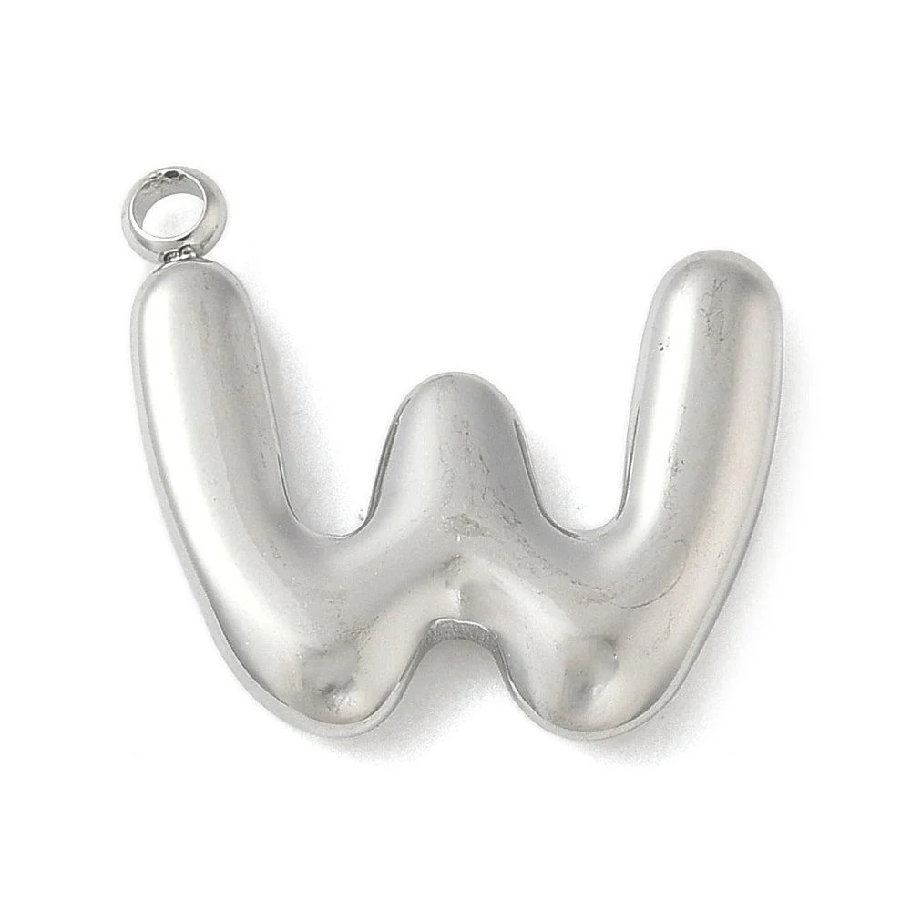 Bedel letter alfabet A-Z RVS zilver ±17mm - per stuk - Image 23